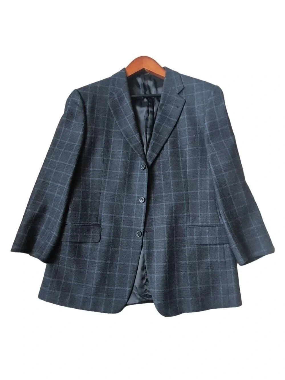 Joseph Abound 44R Mens Blue Window Payne Lambs Wool Sports Coat